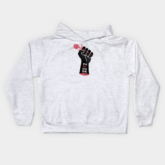 We all bleed the same color | BLM Kids Hoodie by Chewbarber